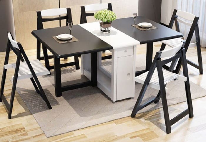 Bàn ăn kiểu gấp gọn thông minh 